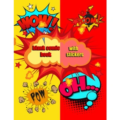 Abbildung von blank Comic book with stickers: Draw Your Own Comics Express Kids or Teens Talent and Creativity This Lots of Pages ... (Blank Books Sketchbooks for Kids)