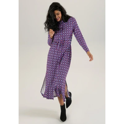 Abbildung von Aniston SELECTED Maxikleid, (mit abnehmbarem Bindeband), mit Seitenschlitzen NEUE KOLLEKTION