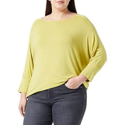 Abbildung von s.Oliver Shirt AUS Stretch Langarmshirt, Damen, Größe: 40, Gelb