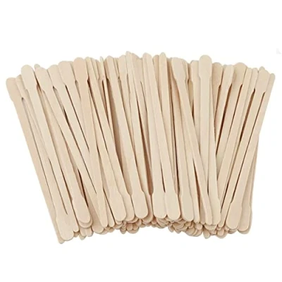 Abbildung von Lahviuu Wachs Spatel Sticks, 200 pcs Haarentfernung Augenbrauen Applikator Sticks Klein Holzspatel Waxing Handwerk (88 mm)