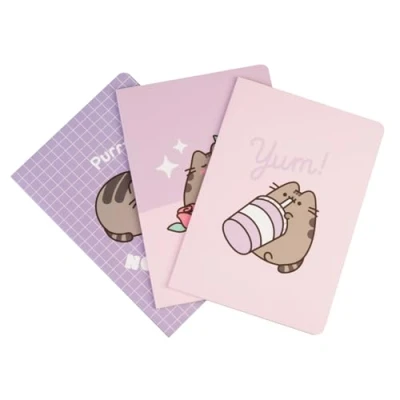 Abbildung von Grupo Erik 3er Pack Pusheen Notizbücher A5 Notizbuch klein 1 Liniert Dotted Blanko Notizblock Merch Kawaii Schulsachen