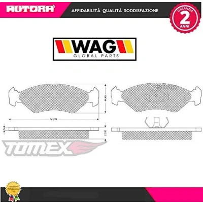 Abbildung von TOMEX brakes TX 10 83 Bremsbelagsatz Vorderachse FORD: FIESTA 4, 3, KA Schrägheck