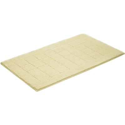 Abbildung von Vossen Badematte &quot;Exclusive&quot;, Höhe 20 mm, rutschhemmend beschichtet, fußbodenheizungsgeeignet, Badteppich, Uni Farben, Karo Muster, Hoch Tief Effekt, reine Baumwolle