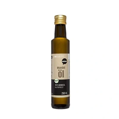 Abbildung von Wohltuer Bio Mandelöl Nativ gepresst und 100% rein Natur pur (2 Flaschen a 250ml = 500 ml)