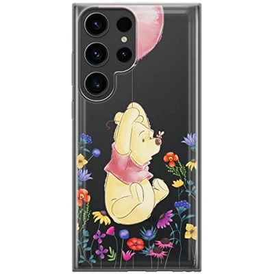 Abbildung von ERT GROUP Handyhülle für Samsung S23 Ultra Original und offiziell Lizenziertes Disney Muster Winnie The Pooh &amp; Friends 028 optimal an die Form des Handy angepasst, teilweise transparent