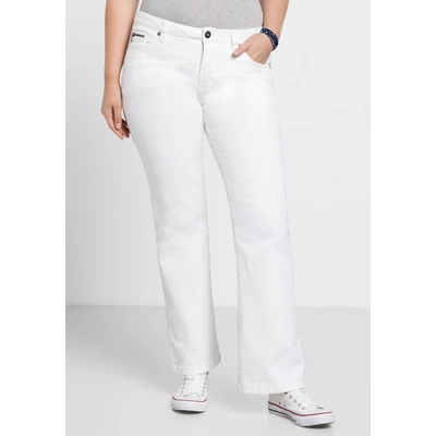 Abbildung von Sheego Bootcut Jeans &quot;Große Größen&quot;, in 5 Pocket Form, mit Used Effekten