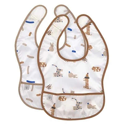 Abbildung von LÄSSIG Lätzchen Little Mateys, royal blue, (Set, 2 St), mit integriertem Auffangschutz