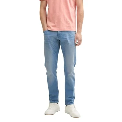 Abbildung von TOM Tailor Jeans Tapered Fit, Herren, Größe: 34x32, Bleached blue denim