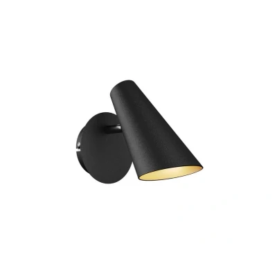 Abbildung von Lucande Wandleuchte Wibke, Höhe 24 cm, schwarz, gold, Metall
