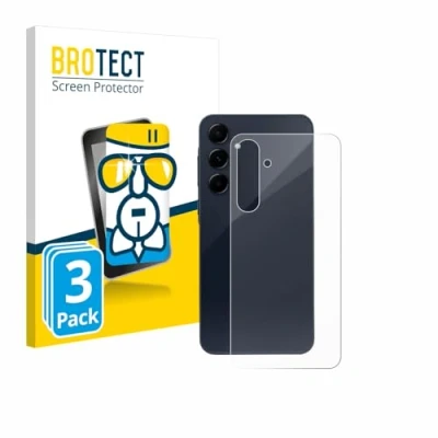 Abbildung von BROTECT Schutzglas für Samsung Galaxy A55 5G (Rückseite) (3 Stück) Schutzfolie Panzer Folie Glas [Extrem Kratzfest 9H, Anti Fingerprint,