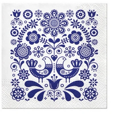 Abbildung von Oster Servietten, 3 lagig, Seidenpapier, Deko Servietten für Decoupage, 33 cm x cm, 20 Stück (Folk Stempel)