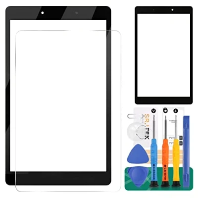 Abbildung von Für Samsung Galaxy Tab A 8.0 (2019) Bildschirm Ersatz T290 Außenglas SM Frontscheibe T295 Glaslinse Reparaturteile mit Werkzeug (schwarz)