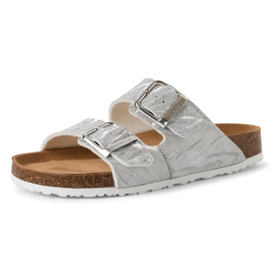 Abbildung von Tamaris Pantolette flach, Damen, Größe: 42, Silver struct Schuhe