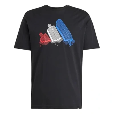 Abbildung von adidas Sportswear Lounge ICE Graphic TEE Tshirt print, Herren, Größe: Medium, Black