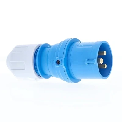 Abbildung von as Schwabe CEE Stecker Caravan 230 V / 16 A Outdoor mit Schraubanschlüssen geeigneter für Wohnwagen und Wohnmobil Ideal Außenbereich IP44 Made in Germany Blau I 60470