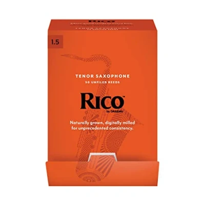Abbildung von D&#039;Addario Woodwinds Rico Tenorsaxophonblätter Tenor Saxophon Blätter Stärke 1.5, 50 Packung