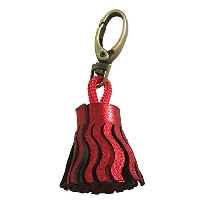 Abbildung von Clairefontaine 400071C Schlüsselanhänger Cuirisé, mit Perlmutt Effekt, elegant und trendig, 4 x 2,5cm, 1 Stück, Rot