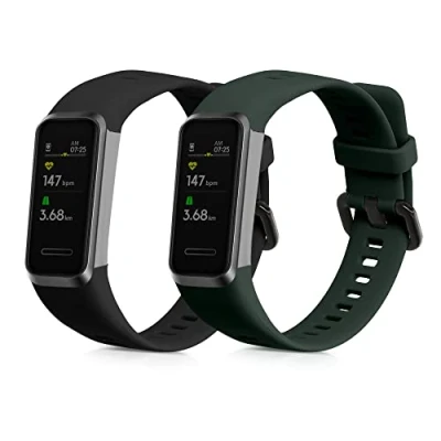 Abbildung von kwmobile 2x Sportarmband kompatibel mit Huawei Band 4 Armband Fitnesstracker Set aus TPU Silikon