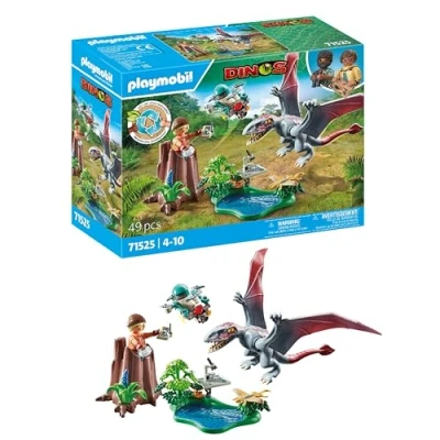 Abbildung von Playmobil® Konstruktions Spielset Beobachtungsstation für Dimorphodon (71525), Dinos, (49 St), Made in Europe