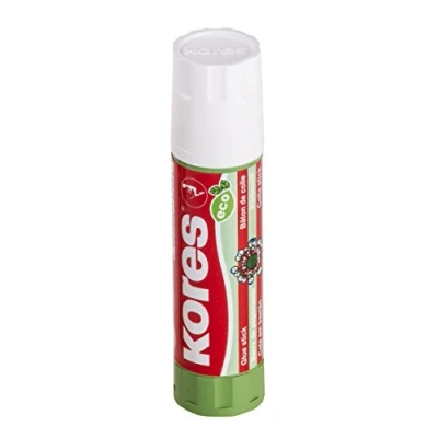 Abbildung von Kores Klebestift Eco, Kleber mit Starkem Halt, Sicher und Ungiftiger Bastelkleber für Kunst Basteln, Umweltfreundlich, Packung von 24 x 20g