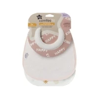 Abbildung von Tommee Tippee Kleckerlätzchen, erhältliche Farben: Rosa, Blau Beige, für Babys ab 0+ Monaten.
