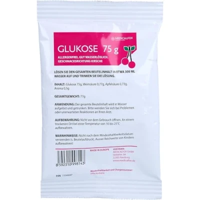 Abbildung von Glukose 75 g Kirsch Plv.z.her.e.lsg.z.einnehmen