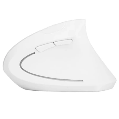 Abbildung von Vertikale Maus, 2,4 GHz Wireless Ergonomische Maus Optische Gaming Verzögerungsfrei, 3 Einstellbare DPI 800/1200/1600 Stufen 6 Tasten, für PC, Laptop(Weiß)
