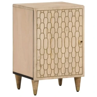 Abbildung von vidaXL Badezimmerspiegelschrank Badschrank 38x33x58 cm Massivholz Mango (1 St)