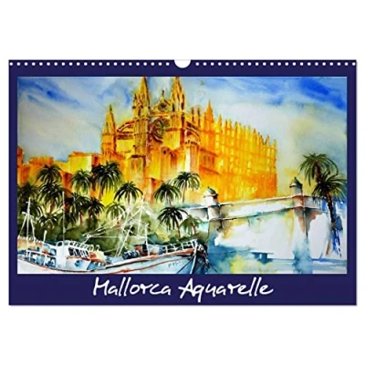 Abbildung von Mallorca Aquarelle (Wandkalender 2025 DIN A3 quer), CALVENDO Monatskalender