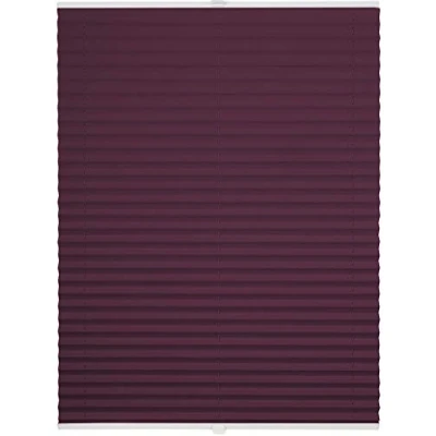Abbildung von ondeco Plissee ohne Bohren mit Klemmträger, Sonnenschutz für Fenster innen, Jalousien Blickdicht, Faltrollo Sichtschutz Tür Fensterrahmen, Rollo Violett 90x130 cm