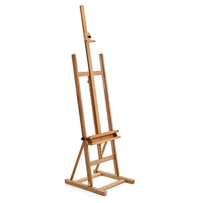 Abbildung von Studiostaffelei 7006553 Tiber für Keilrahmen, bis 134 cm Höhe, Höhenverstellbar, Abmessung: 195 x 52 57