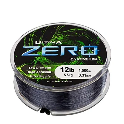 Abbildung von Ultima Zero Extreme Reichweite Weitwurfschnur 1000m Spule, Gunsmoke Grau, 0.35mm 16.0lb/7.2kg