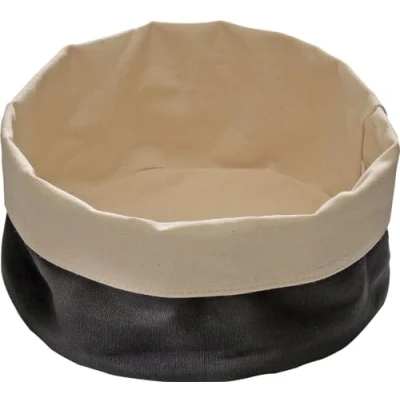 Abbildung von APS 30351 Runder Baumwoll Brotkorb mit einstellbarer Höhe, Ø 20 x 12 cm Schwarz/Beige