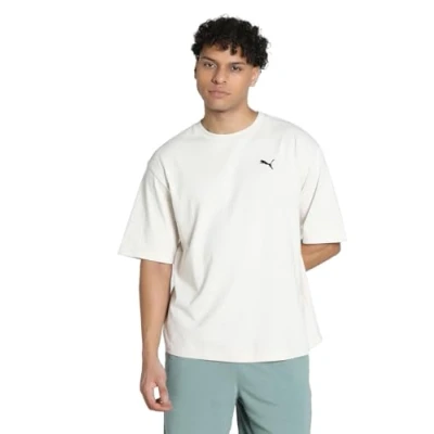 Abbildung von Puma WARDROBE ESS Boxy T Shirt Herren Mit Plain Alpine Snow Größe: L
