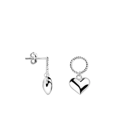 Abbildung von Sofia Milani Circle Heart Ohrringe, Damen, Größe: One Size, Silver