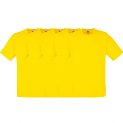 Abbildung von Fruit of the Loom Original T Rundhals Shirt F140 5er Pack Gr. S, Yellow