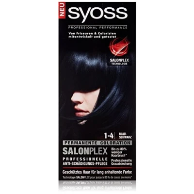 Abbildung von Syoss Haarfarbe, 1 4 Blauschwarz, 3er Pack (3 x 115 ml)