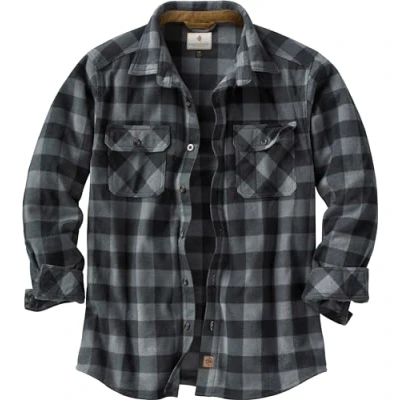 Abbildung von Legendary Whitetails Herren Standard Navigator Fleece Knopfleiste Hemd, Graphit Plaid, Größe S