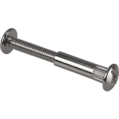 Abbildung von Gedotec Möbelschrauben M6 100 Stück Hülsenschrauben Verbinder Stahl vernickelt Holzdicke 46 56 mm Möbelverbinder Schrankverbinder Kreuzschlitz PZ2 und Flachklinge Schrauben + Hülsenmutter