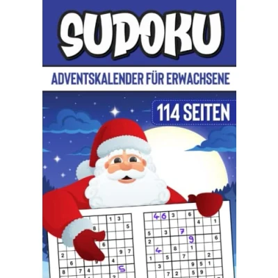 Abbildung von Sudoku Adventskalender: Das Rätsel Adventskalender Buch für Erwachsene mit Sudokus von leicht bis schwer + Bonus Weihnachtslabyrinthe. Weihnachtskalender.
