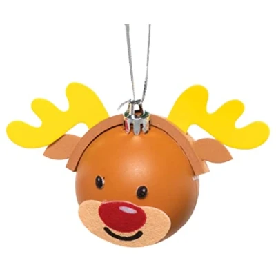 Abbildung von Baker Ross FC176 Weihnachtskugel Dekoration Bastelset Packung mit 6, Bastelt Eure Eigenen Weihnachtsdekorationen, Kugel Dekorationen für Kinder zum Basteln und Aufhängen