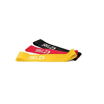 Abbildung von SKLZ Trainingsgerät Mini Bands Elastische Kurze Widerstandsbänder 3er Pack, Gelb Rot Schwarz, One Size