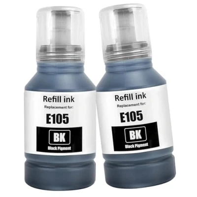 Abbildung von LAIPENG 105 Tinte Kompatibel mit Epson 106 für Ecotank ET 7700 7750 L7160 L7180 Drucker 2 Schwarz Multipack (Schwarz*2)
