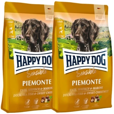 Abbildung von Happy Dog Sensible Piemonte M 2X 4 kg Trockenfutter, Geschmacksrichtung Ente &amp; Seefisch