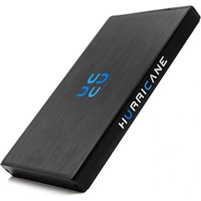 Abbildung von HURRICANE GD25612 tragbare Externe Festplatte 640GB 2.5 Zoll USB 3.0 für Fotos TV PC Laptop Ps4 Ps5 Xbox kompatibel mit Windows Mac Linux schwarz
