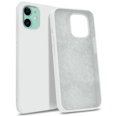 Abbildung von MyGadget Hülle kompatibel mit iPhone 11 Gummierte Handyhülle [ 3 Layer Struktur ] Schutzhülle Soft Inlay &amp; Hardcase Cover außen Weiß