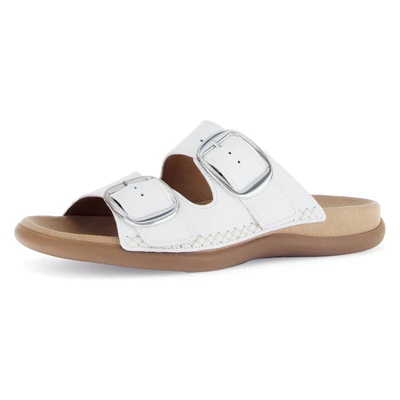 Abbildung von Gabor Pantolette flach, Damen, Größe: 36, Weiss Schuhe