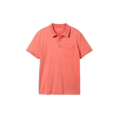Abbildung von TOM Tailor Kurzarm MIT Kragen Poloshirt, Herren, Größe: Large, Rot