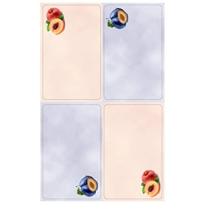 Abbildung von 10 x Avery Zweckform Haushaltsetiketten Pfirsich Zwetschge bunt VE=8 S