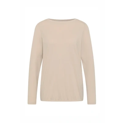 Abbildung von Cecil IN UNI Langarmshirt, Damen, Größe: XS, Beige